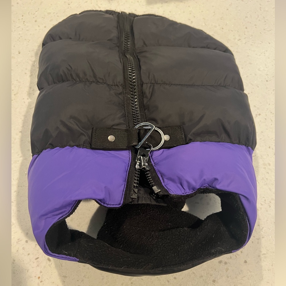Gooby Dog Full Zip Padded Vest Winter Coat, Warm Jacket Jacket w/hat - Picture 3 of 16